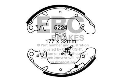 5224 EBC Brakes Комплект тормозных колодок