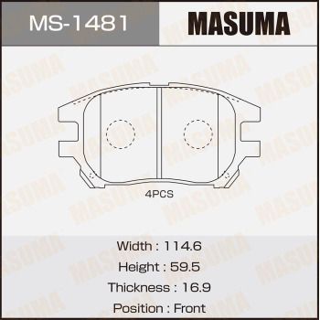 MS1481 MASUMA Комплект тормозных колодок