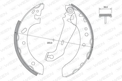 1522403 WEEN Комплект тормозных колодок