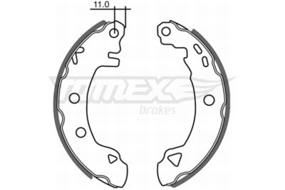 TX2102 TOMEX Brakes Комплект тормозных колодок