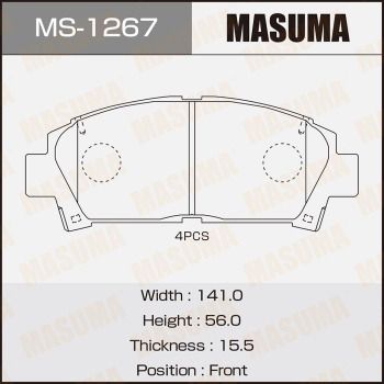 MS1267 MASUMA Комплект тормозных колодок