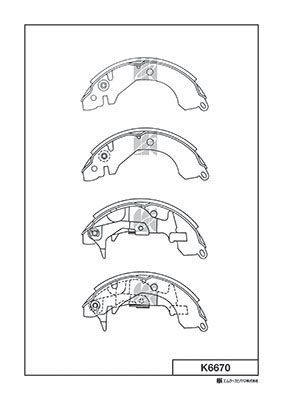 K6670 MK Kashiyama Комплект тормозных колодок