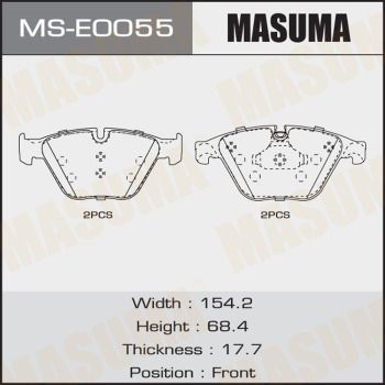 MSE0055 MASUMA Комплект тормозных колодок