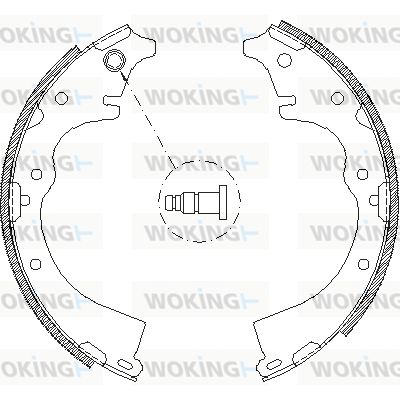 Z436001 WOKING Комплект тормозных колодок