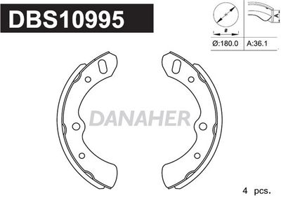 DBS10995 DANAHER Комплект тормозных колодок