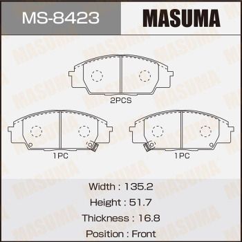 MS8423 MASUMA Комплект тормозных колодок