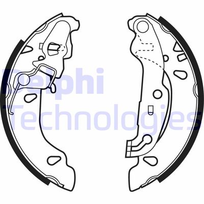 LS1926 DELPHI Комплект тормозных колодок
