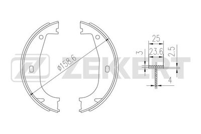 BK4288 ZEKKERT Комплект тормозных колодок