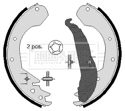 BBS6215 BORG & BECK Комплект тормозных колодок