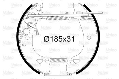 554806 VALEO Комплект тормозных колодок