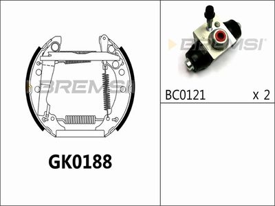 GK0188 BREMSI Комплект тормозных колодок