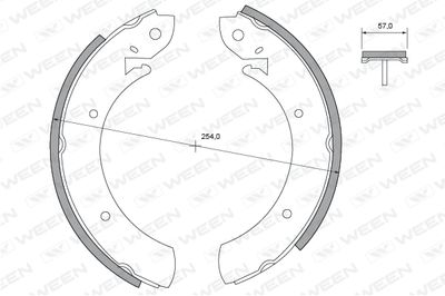 1522027 WEEN Комплект тормозных колодок