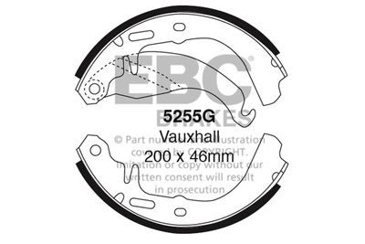 5255G EBC Brakes Комплект тормозных колодок