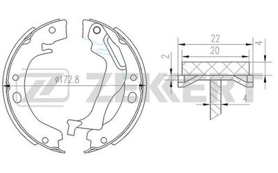 BK4444 ZEKKERT Комплект тормозных колодок