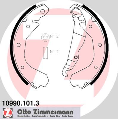 109901013 ZIMMERMANN Комплект тормозных колодок