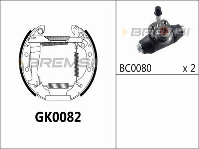 GK0082 BREMSI Комплект тормозных колодок