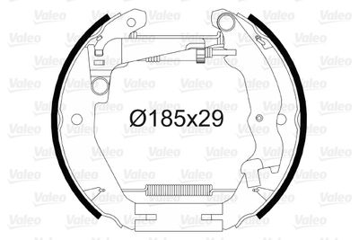 554899 VALEO Комплект тормозных колодок