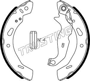 040162 TRUSTING Комплект тормозных колодок