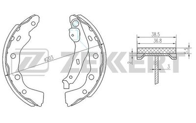 BK4177 ZEKKERT Комплект тормозных колодок