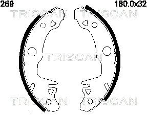 810010269 TRISCAN Комплект тормозных колодок