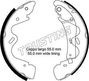 067193 TRUSTING Комплект тормозных колодок