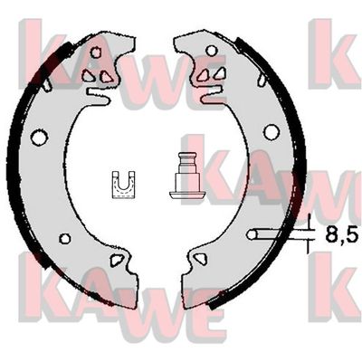 02750 KAWE Комплект тормозных колодок