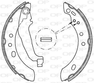 BSA214600 OPEN PARTS Комплект тормозных колодок