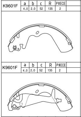 K9601F ASIMCO Комплект тормозных колодок