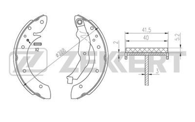 BK4317 ZEKKERT Комплект тормозных колодок