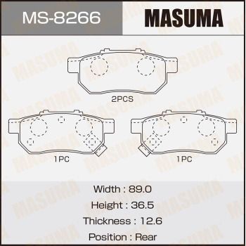 MS8266 MASUMA Комплект тормозных колодок