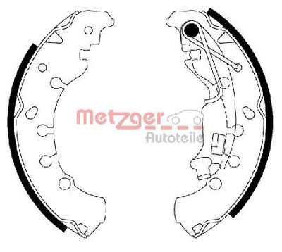 MG200 METZGER Комплект тормозных колодок