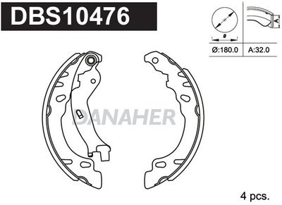 DBS10476 DANAHER Комплект тормозных колодок