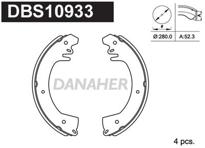 DBS10933 DANAHER Комплект тормозных колодок