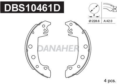 DBS10461D DANAHER Комплект тормозных колодок