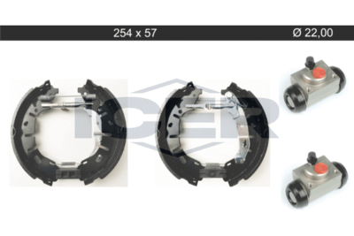 79KT0126C ICER Комплект тормозных колодок