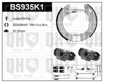 BS935K1 QUINTON HAZELL Комплект тормозных колодок
