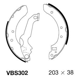 VBS302 MOTAQUIP Комплект тормозных колодок
