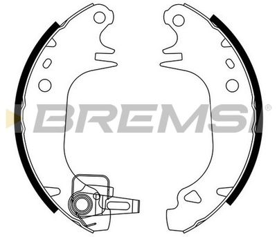 GF0382 BREMSI Комплект тормозных колодок