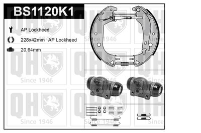 BS1120K1 QUINTON HAZELL Комплект тормозных колодок