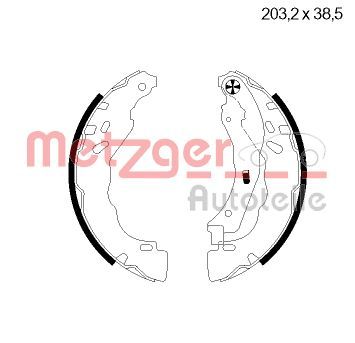 MG124 METZGER Комплект тормозных колодок