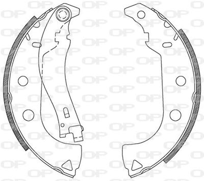 BSA209200 OPEN PARTS Комплект тормозных колодок