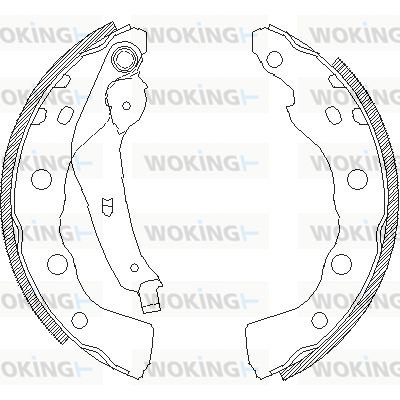 Z405900 WOKING Комплект тормозных колодок