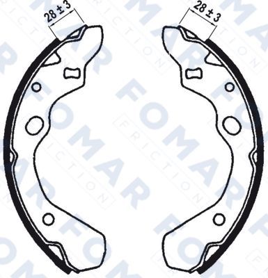 FO0567 FOMAR Friction Комплект тормозных колодок