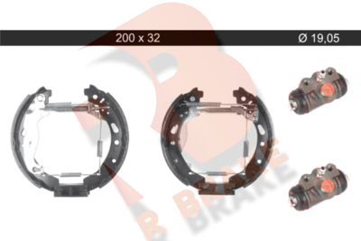 79RBKT0145 R BRAKE Комплект тормозных колодок