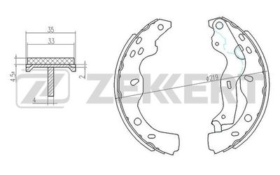 BK4154 ZEKKERT Комплект тормозных колодок