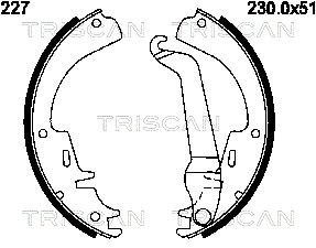 810016517 TRISCAN Комплект тормозных колодок