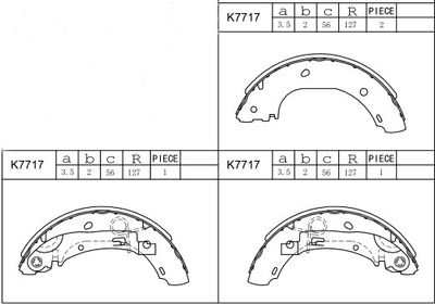 K7717 ASIMCO Комплект тормозных колодок