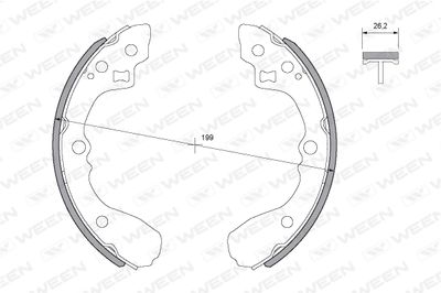 1522348 WEEN Комплект тормозных колодок