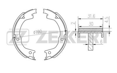 BK4105 ZEKKERT Комплект тормозных колодок