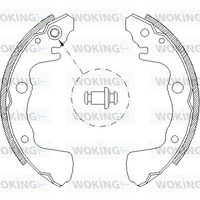 Z437300 WOKING Комплект тормозных колодок